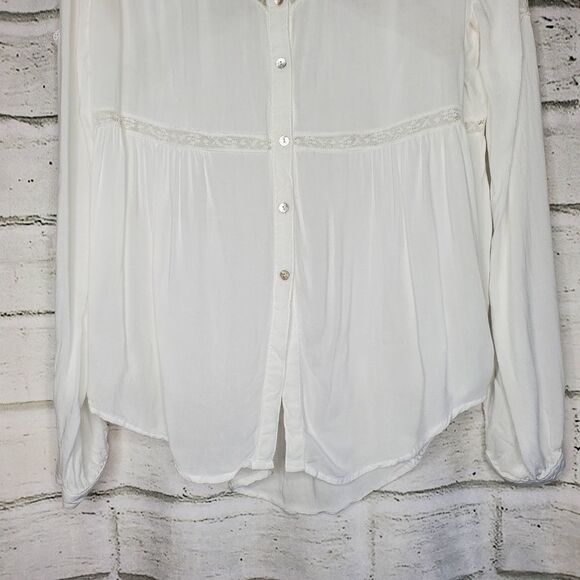 Free People Wild Wind white lace blouse small - Picture 4 of 10
